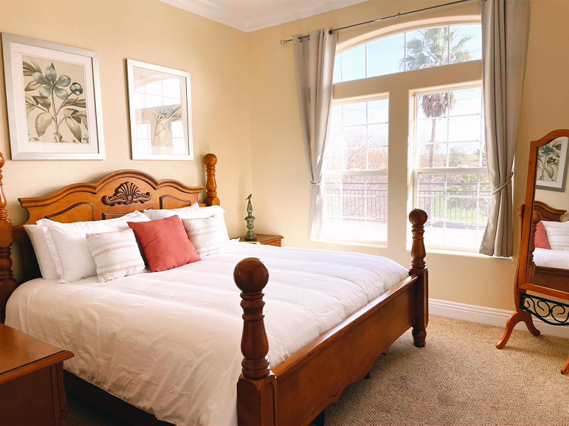 Guest bedrooms in the house at Wolfe Heights Estate